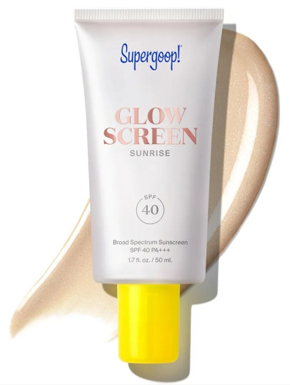 Supergoop!  Glowscreen SPF 40 in SUNRISE~Champagne Glow BNWOB Sealed 1.7oz
